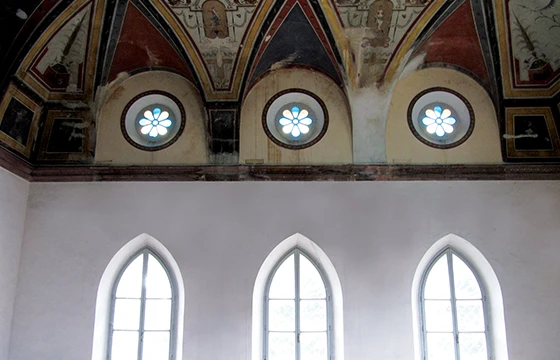 Ravenna: Castello di Lugo - Dettaglio soffitto dipinto
