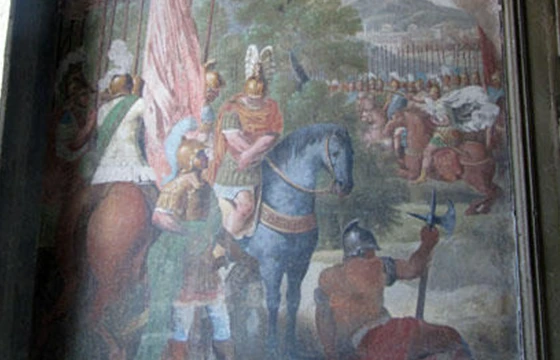 Brescia: Palazzo Calini Gambara - Dettaglio affresco